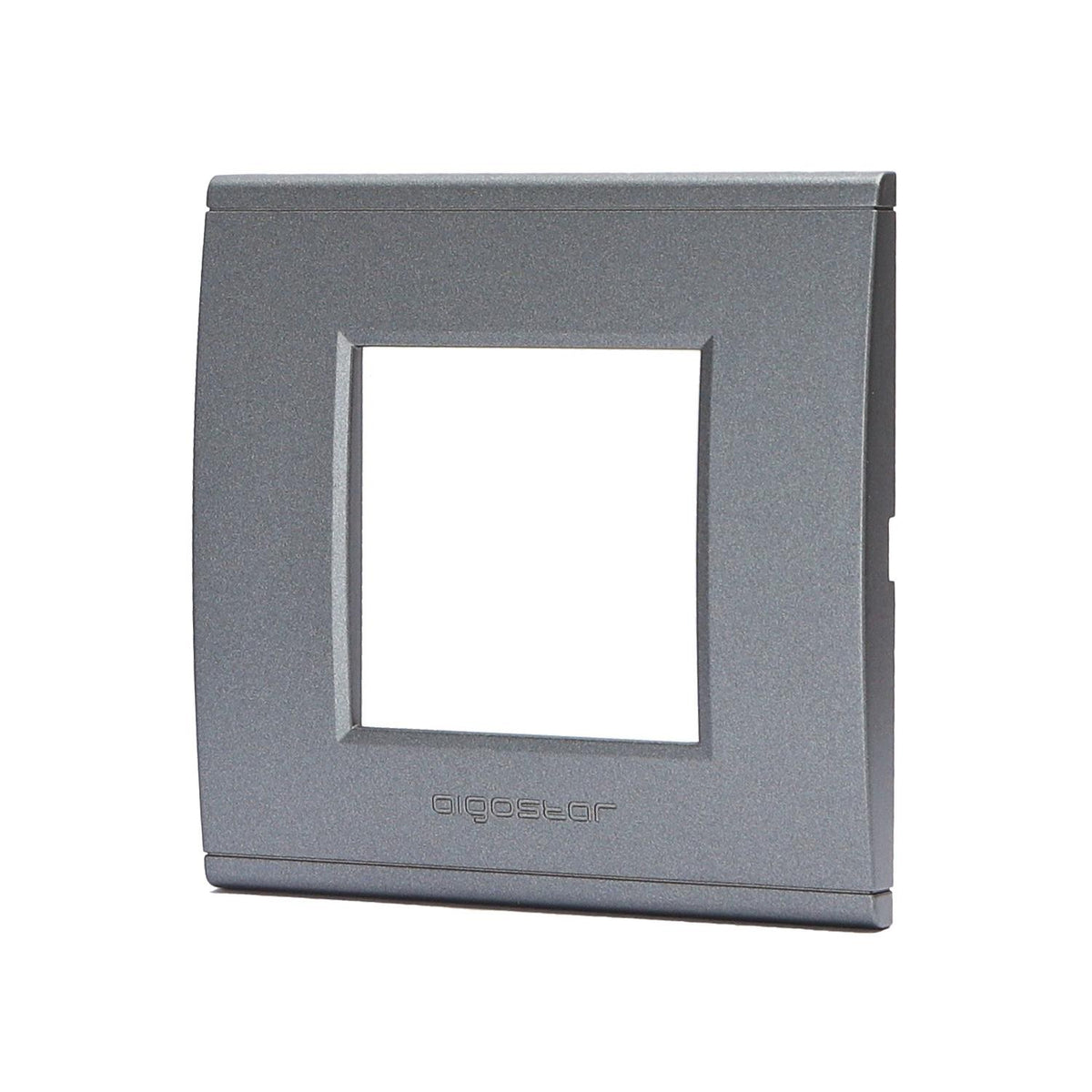 Placca 2 Moduli Grigio In Plastica Compatibile Bticino Living Light