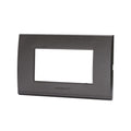 Placca 4 Moduli Testa di Moro In Plastica Compatibile Bticino Living Light