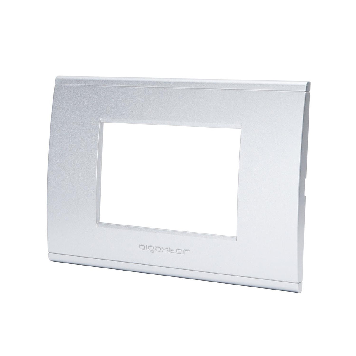 Placca 3 Moduli Argento In Plastica Compatibile Bticino Living Light