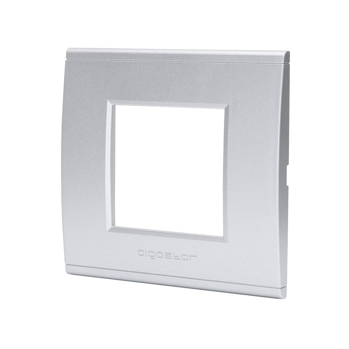 Placca 2 Moduli Argento In Plastica Compatibile Bticino Living Light