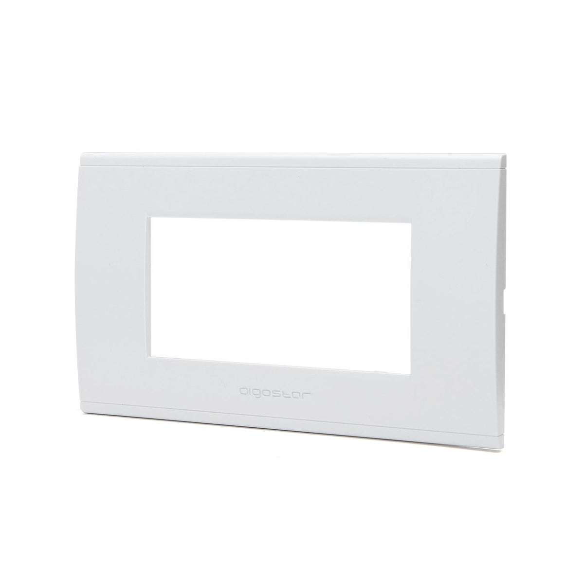 Placca 4 Moduli Bianca In Plastica Compatibile Bticino Living Light