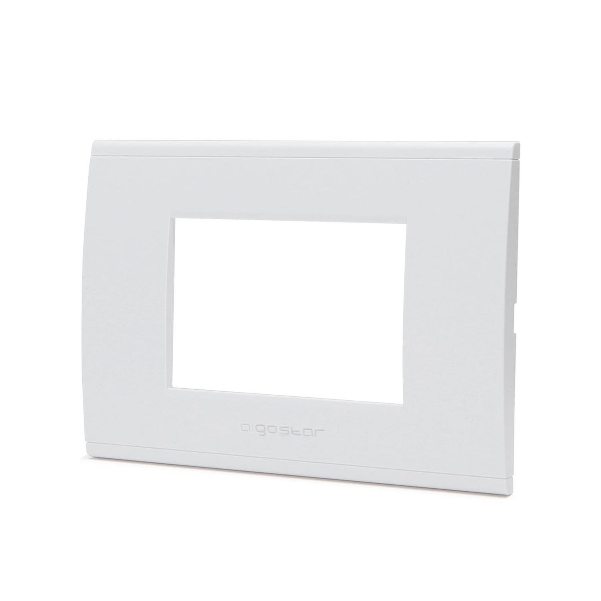 Placca 3 Moduli Bianca In Plastica Compatibile Bticino Living Light