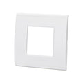 Placca 2 Moduli Bianca In Plastica Compatibile Bticino Living Light