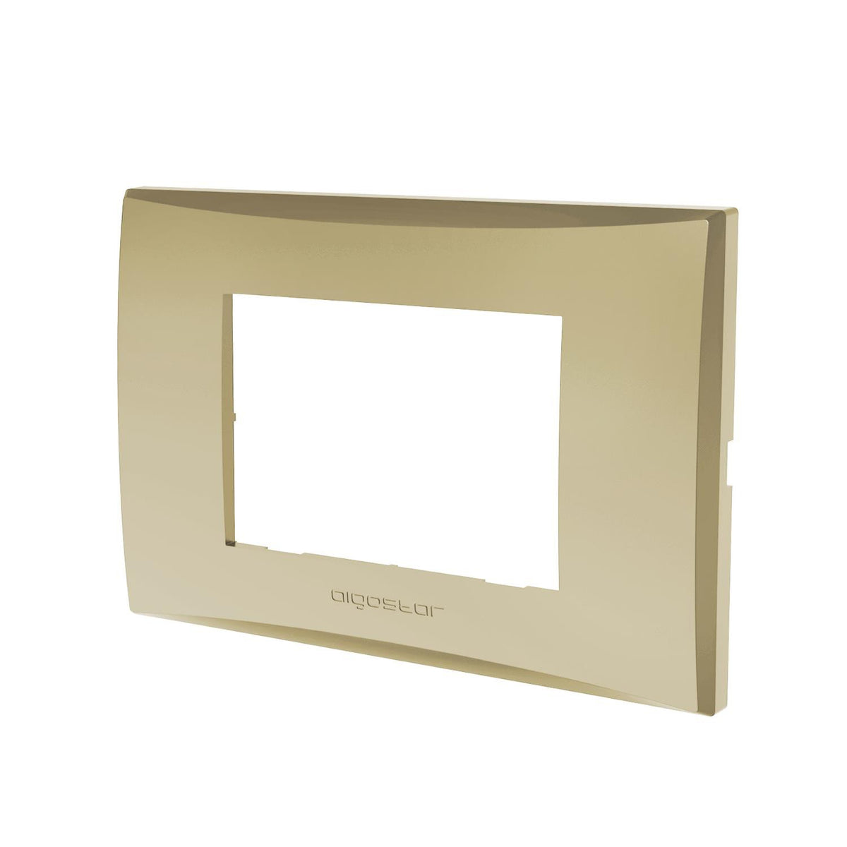 Placca 3 Moduli Champagne In Plastica Compatibile Vimar Plana
