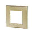 Placca 2 Moduli Champagne In Plastica Compatibile Vimar Plana