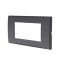 Placca 4 Moduli Grigio In Plastica Compatibile Vimar Plana