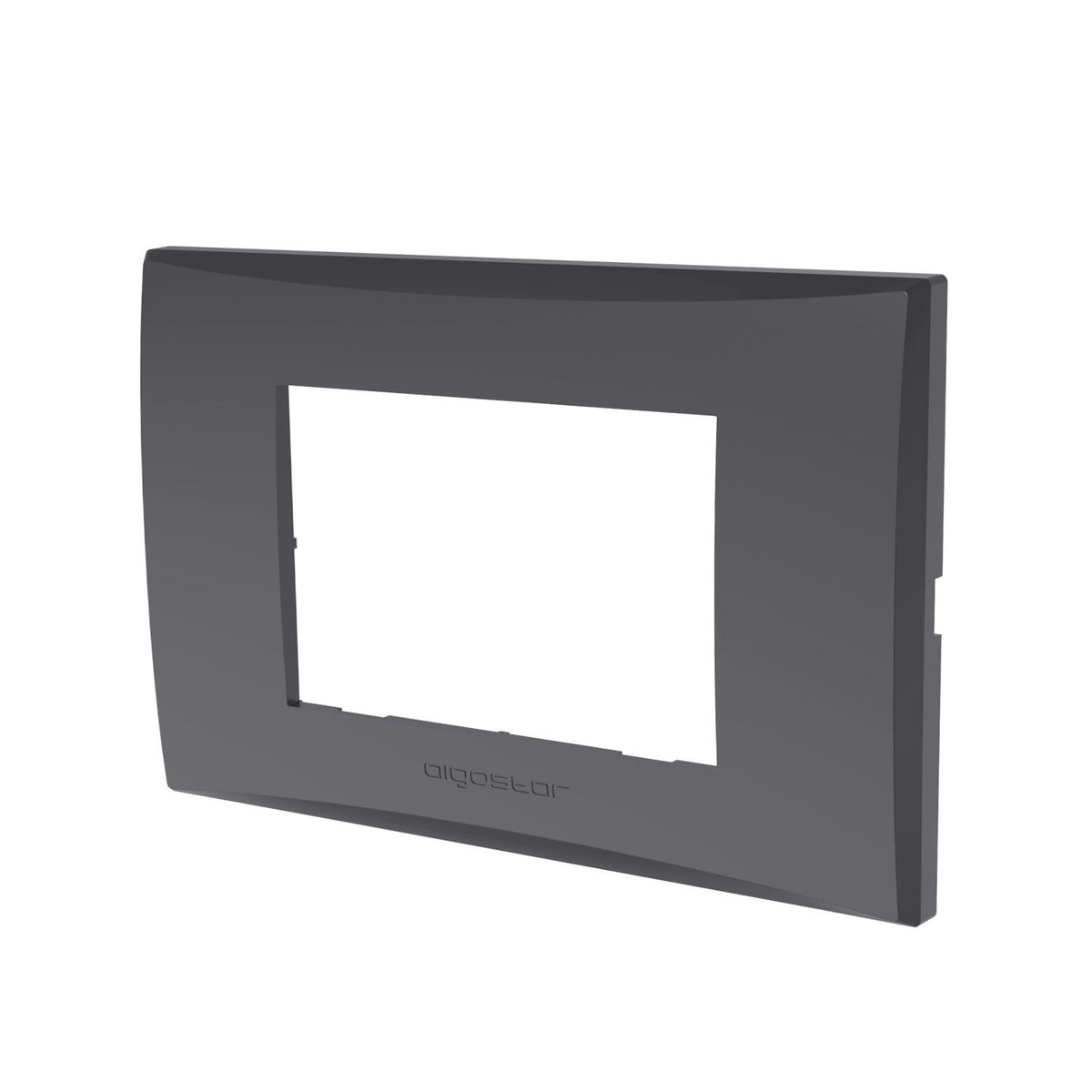 Placca 3 Moduli Grigio In Plastica Compatibile Vimar Plana