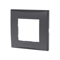 Placca 2 Moduli Grigio In Plastica Compatibile Vimar Plana