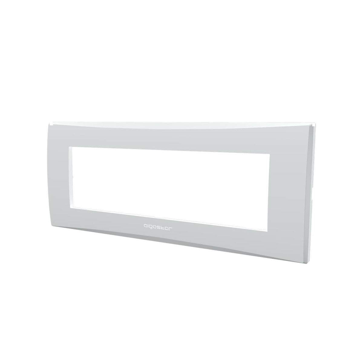 Placca 7 Moduli Bianca In Plastica Compatibile Vimar Plana