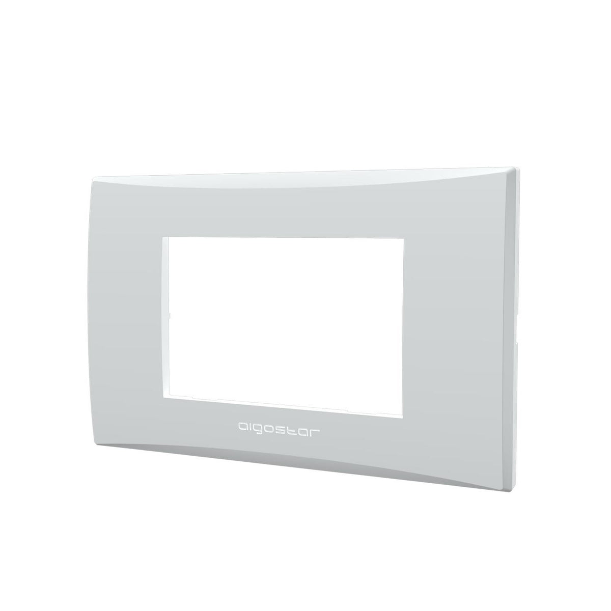 Placca 3 Moduli Bianca In Plastica Compatibile Vimar Plana
