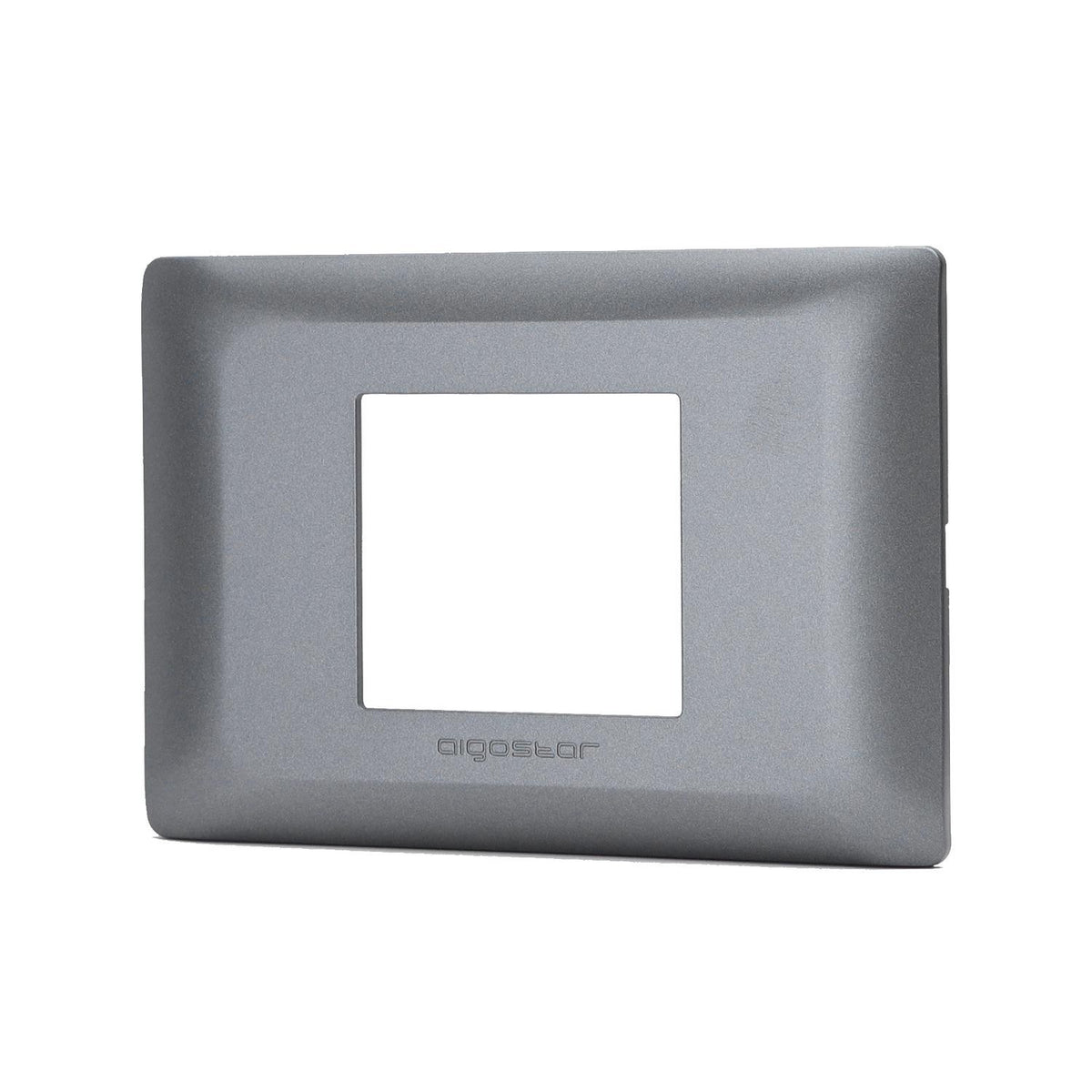Placca 2 Moduli Grigio In Plastica Compatibile Bticino Matix