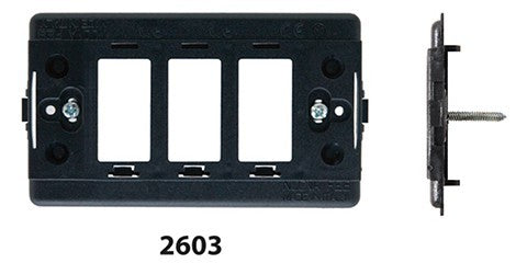 Supporto 3 moduli Feb Laser Compatibile Magic Bticino