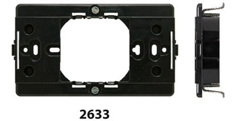 Supporto per Schuko centrata per scatola tonda Feb Laser Compatibile Magic Bticino