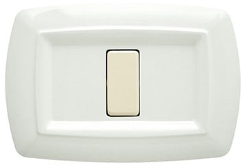 Placca 1 Posto in Plastica Bianca/Nera/Avorio Compatibile Magic Bticino