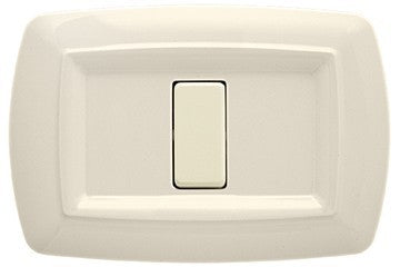 Placca 1 Posto in Plastica Bianca/Nera/Avorio Compatibile Magic Bticino