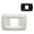 Placca Schuko Centrata In Plastica Bianca/Nera/Avorio Compatibile Magic Bticino