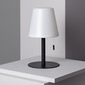 Lampada da Tavolo LED Ricaricabile Nero IP44 In Alluminio e Policarbonato