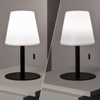 Lampada da Tavolo LED Ricaricabile Nero IP44 In Alluminio e Policarbonato