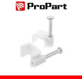 Chiodini con fermacavo tondo 5mm bianco 100pz