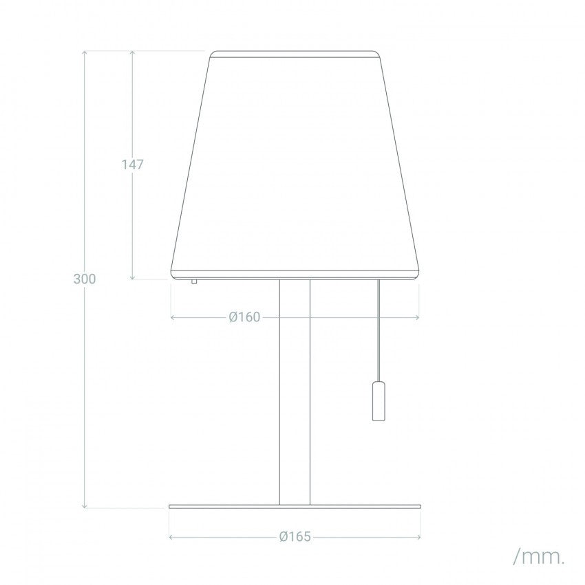 Lampada da Tavolo LED Ricaricabile Nero IP44 In Alluminio e Policarbonato