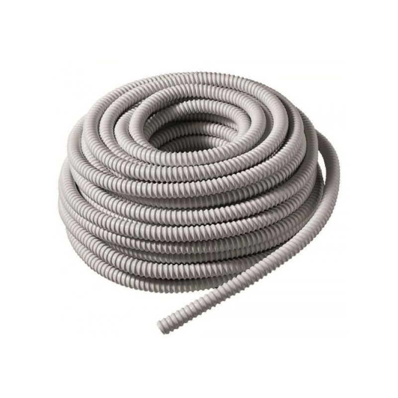 Guaina Vinilica Spiralata Flessibile Grigia 30 Metri Diametro 20mm