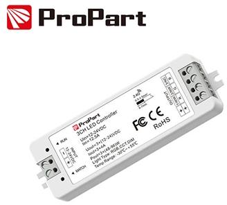 Ricevitore DIM + pulsante 12/24V DC, 3CH*4A, RF2.4G