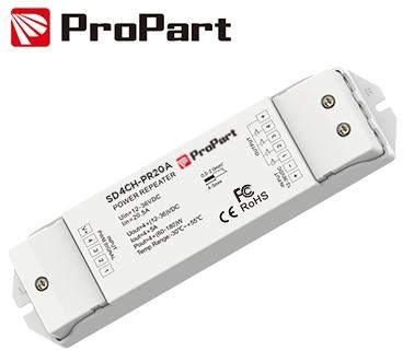 Amplificatore RGB/RGBW 20A (4 canali da 6A) 12-36V