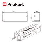 Alimentatore LED Stagno ProPart IP67 24V 240W 10A