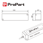 Alimentatore LED Stagno ProPart IP67 24V 150W 6.25A