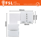 Connettore Rapido a L per Strip LED monocolore 10mm FSL