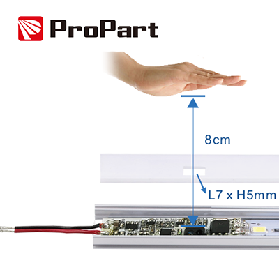 Sensore prossimità movimento mano infrarossi MAX 24V/96W Propart