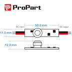 Sensore Switch PIR di movimento MAX 24V/72W Propart