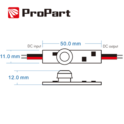 Sensore Switch PIR di movimento MAX 24V/72W Propart