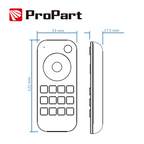 Telecomando RGB/RGBW 4 zone 2 scene nero RF2.4G Propart