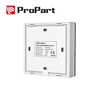 Telecomando da parete RGB/RGBW bianco 4 zone RF2.4G Propart
