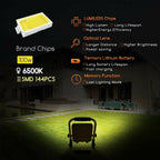 Faretto Led Portatile 100W Aigostar 6500K Ricaricabile a Batteria