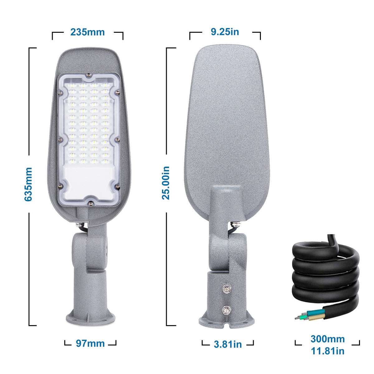 Armatura Stradale Lampione Led 200W Aigostar IP65 Bianco Freddo 6500K