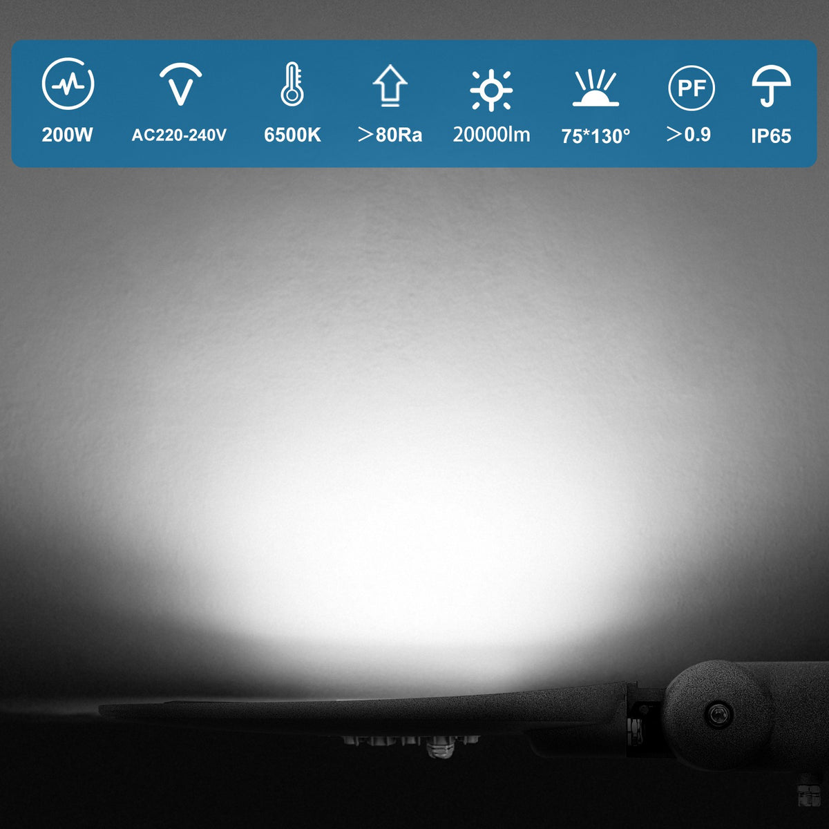 Armatura Stradale Lampione Led 200W Aigostar IP65 Bianco Freddo 6500K