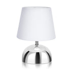Aigostar Lampada da Tavolo E14 Classica in Base Rotonda in Acciaio Lucido