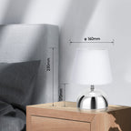 Aigostar Lampada da Tavolo E14 Classica in Base Rotonda in Acciaio Lucido