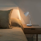 Lampada Da Tavolo Aigostar Flex per lampadine E27 Bianca