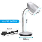 Lampada Da Tavolo Aigostar Flex per lampadine E27 Silver