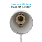 Lampada Da Tavolo Aigostar Flex per lampadine E27 Silver