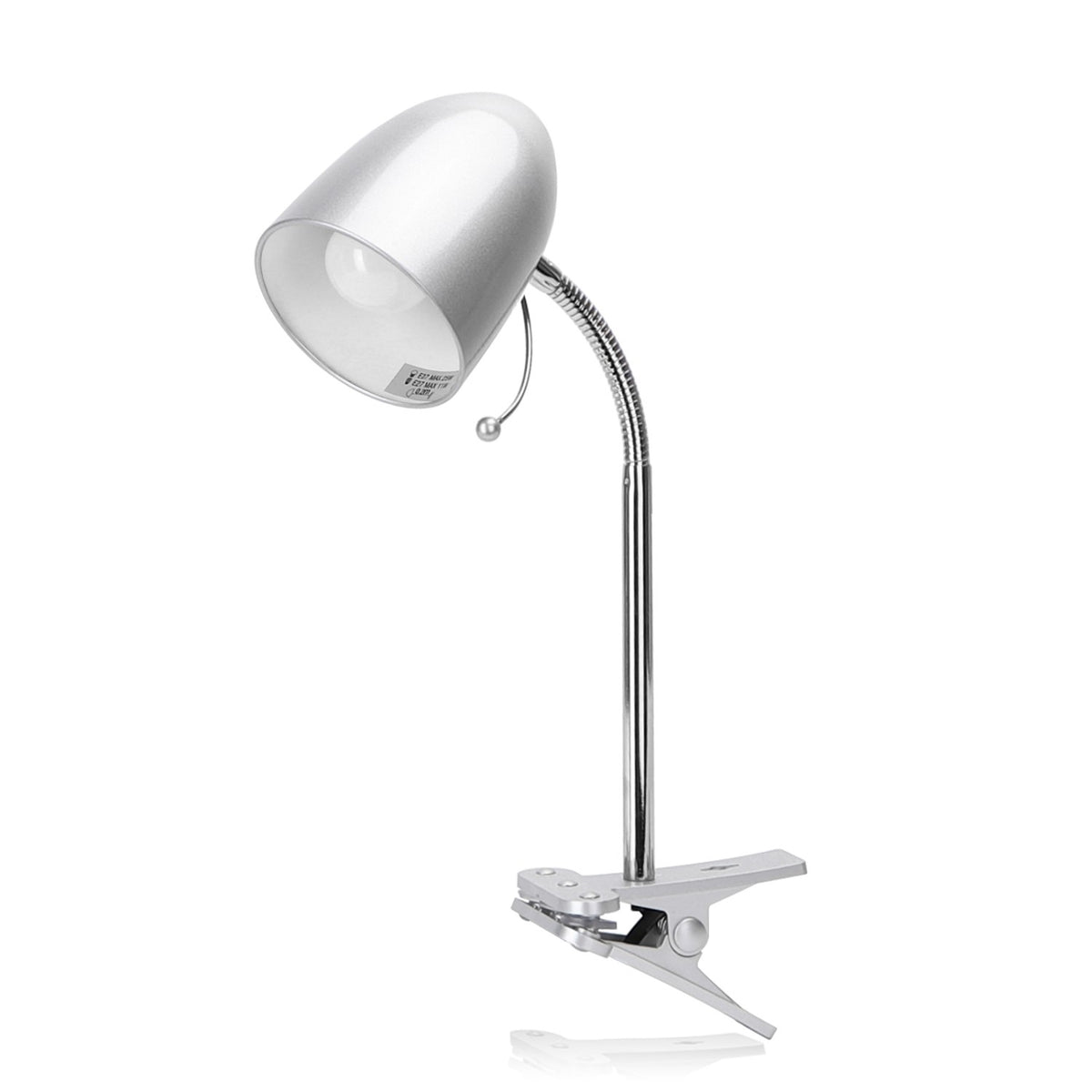 Lampada Da Tavolo Argento Per Lampadine Led E27 Con Clip Aigostar