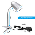 Lampada Da Tavolo Argento Per Lampadine Led E27 Con Clip Aigostar