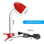 Lampada Da Tavolo Rossa Per Lampadine Led E27 Con Clip Aigostar