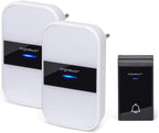 Campanello Senza Fili Wireless Impermeabile IP44 da Esterno Aigostar Bianco Nero