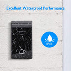 Campanello Senza Fili Wireless Impermeabile IP44 da Esterno Aigostar Bianco Nero