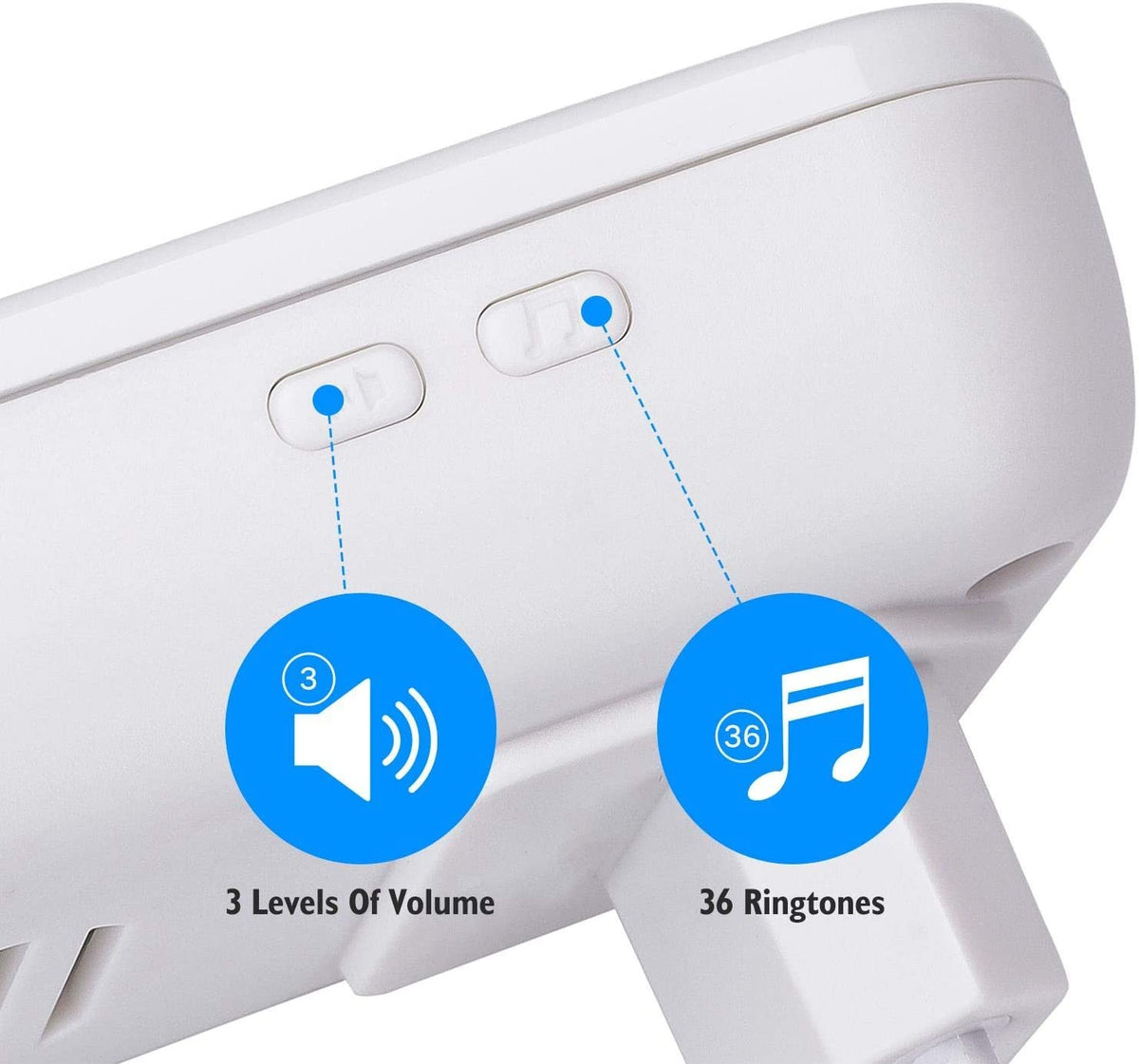 Campanello Senza Fili Wireless Impermeabile IP44 da Esterno Aigostar Bianco Nero