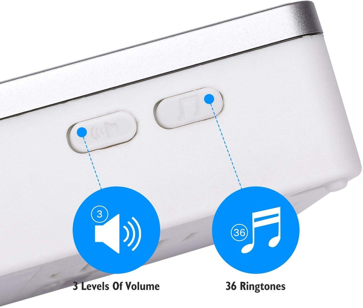 Campanello Senza Fili Wireless Impermeabile IP44 da Esterno Aigostar Bianco